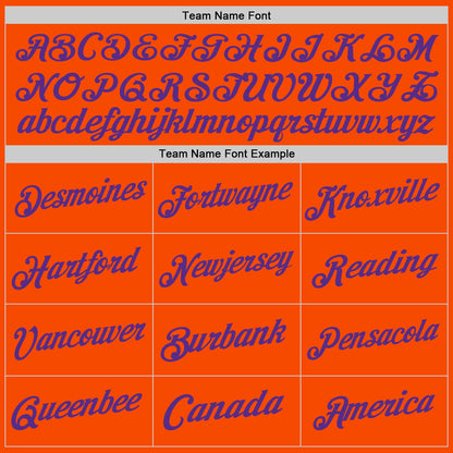 Custom Orange Purple Authentic Throwback Basketball Jersey