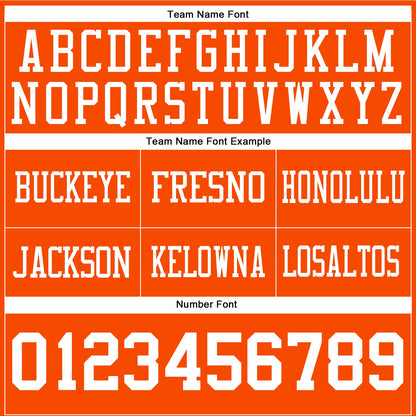 Custom Orange White Mesh Authentic Football Jersey