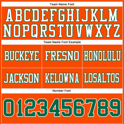 Custom Orange Kelly Green-White Mesh Authentic Football Jersey