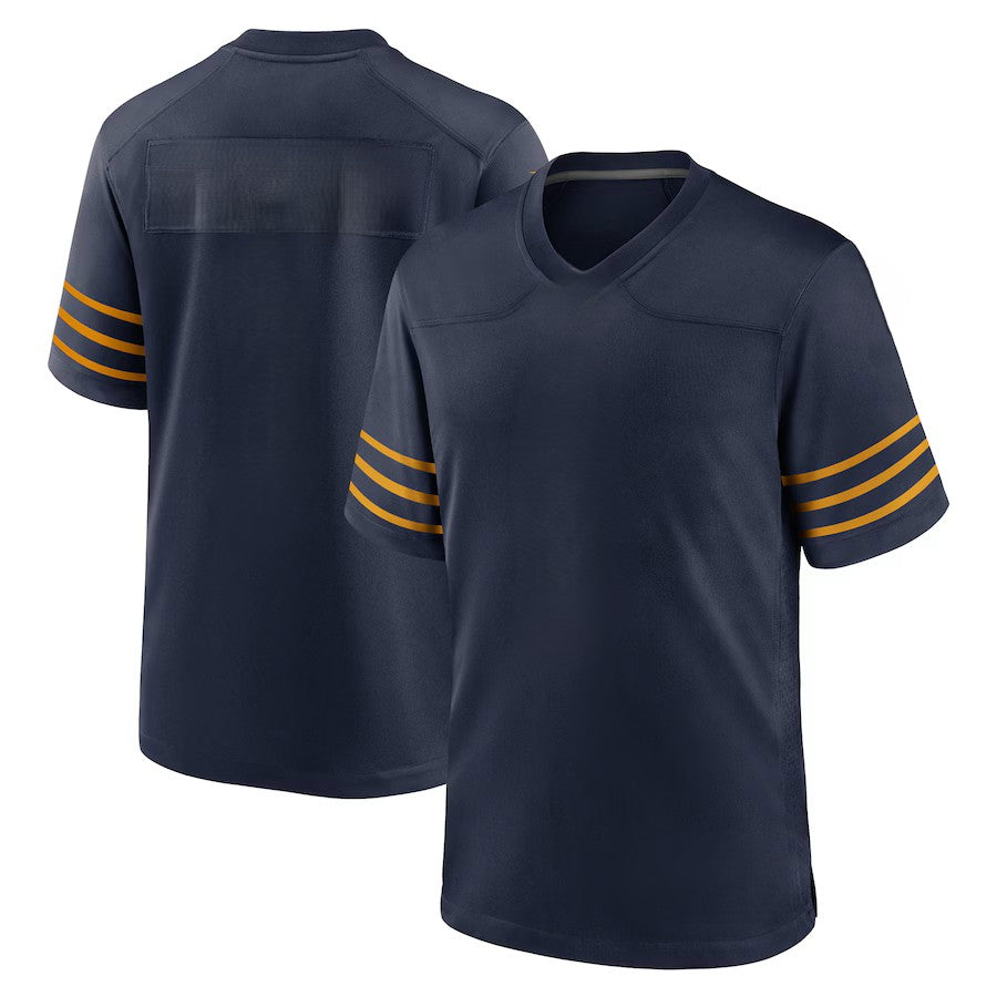 Custom Men's Packers Green/Navy/White Exact Replica Football Jersey