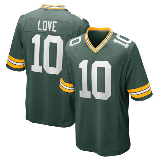 Custom Men's Packers Green/Navy/White Exact Replica Football Jersey