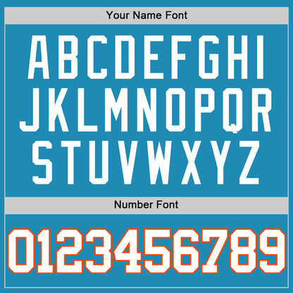 Custom Panther Blue White-Orange Authentic Basketball Jersey