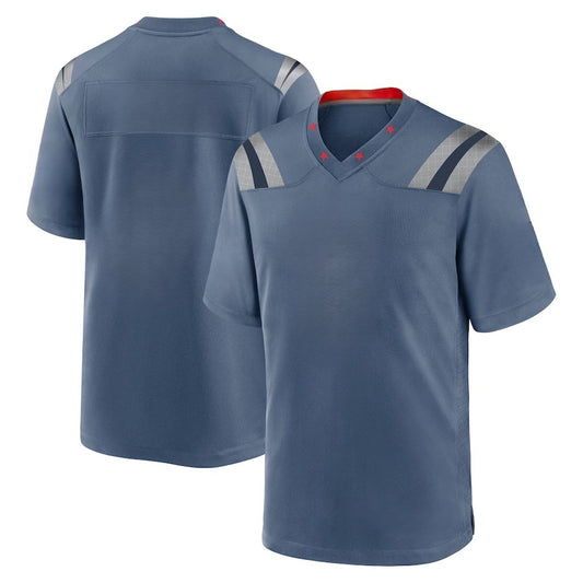 Custom Men's Patriots Storm Blue Exact Replica 2025 Rivalries Collection Football Jersey