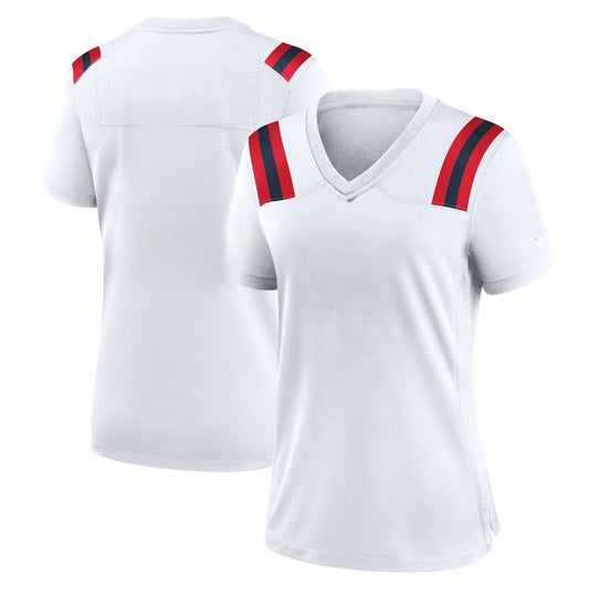 Custom Women's Patriots Nevy/White Exact Replica Football Jersey