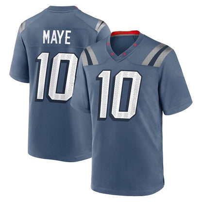 Custom Men's Patriots Storm Blue Exact Replica 2025 Rivalries Collection Football Jersey