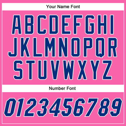 Custom Pink Royal-White Authentic Baseball Jersey
