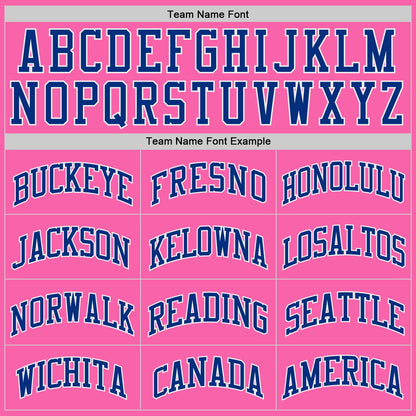Custom Pink Royal-White Authentic Throwback Basketball Jersey