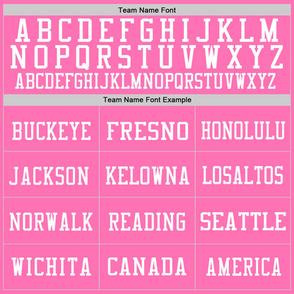 Custom Pink White Mesh Authentic Football Jersey