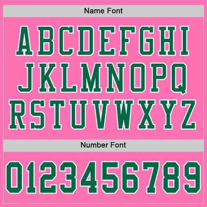 Custom Pink Kelly Green-White Mesh Authentic Football Jersey