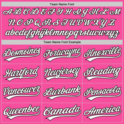 Custom Pink White Pinstripe White-Black Authentic Baseball Jersey