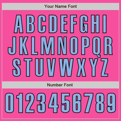 Custom Pink Light Blue-Black Authentic Baseball Jersey