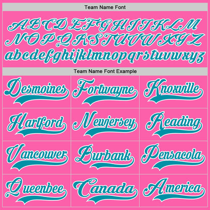 Custom Pink Teal-White Hockey Jersey