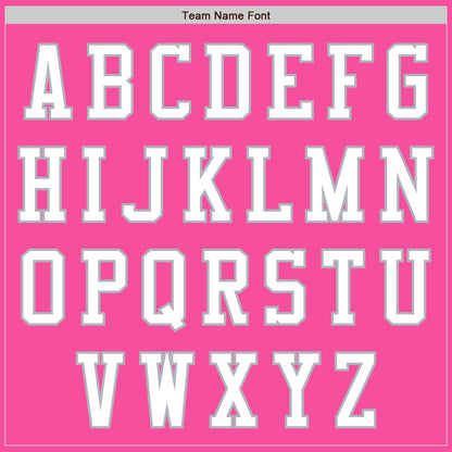 Custom Pink White-Gray Authentic Baseball Jersey