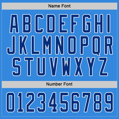 Custom Powder Blue Royal-White Hockey Jersey