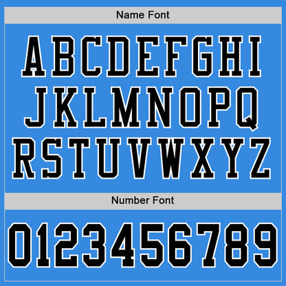 Custom Powder Blue Black-White Mesh Authentic Football Jersey
