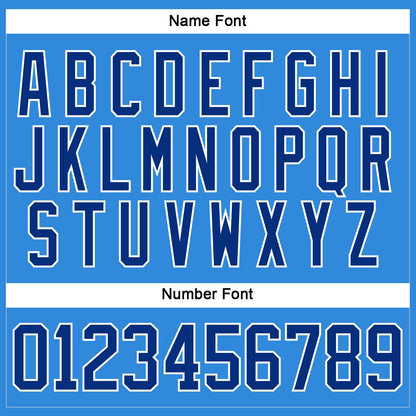 Custom Sky Blue Royal-White Hockey Lace Neck Jersey