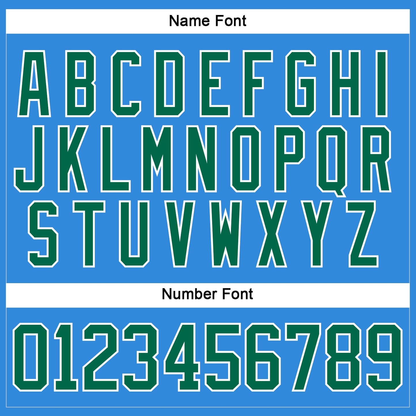 Custom Sky Blue Kelly Green-White Hockey Lace Neck Jersey