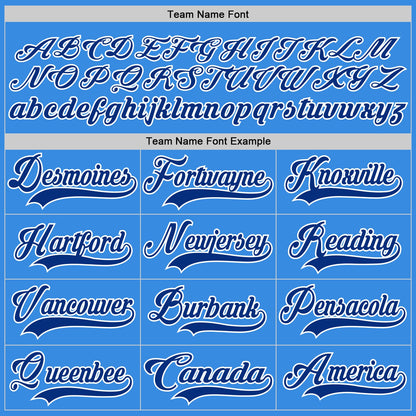 Custom Powder Blue Royal-White Hockey Jersey