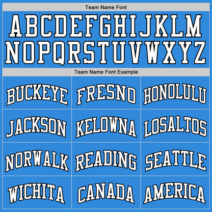 Custom Powder Blue White-Black Authentic Basketball Jersey