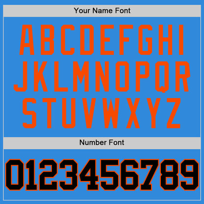 Custom Powder Blue Black-Orange Authentic Basketball Jersey