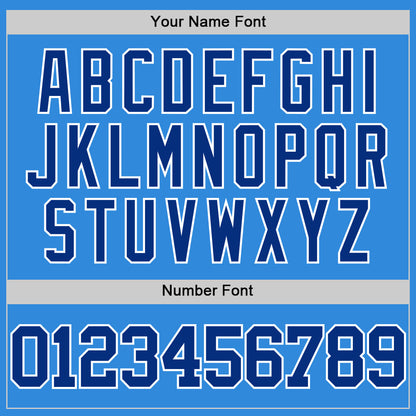 Custom Powder Blue Royal-White Authentic Basketball Jersey