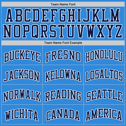 Custom Powder Blue Navy-White Authentic Basketball Jersey