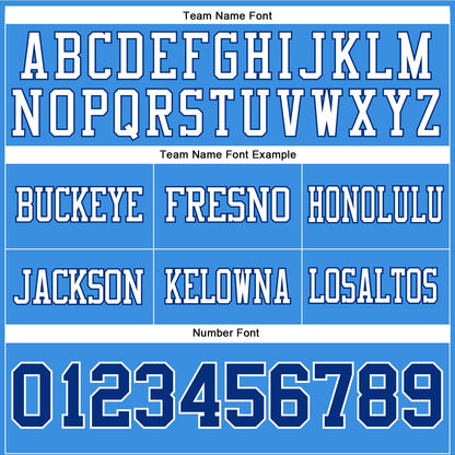 Custom Powder Blue Royal-White Mesh Authentic Football Jersey