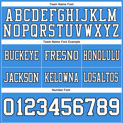 Custom Powder Blue White-Black Mesh Authentic Football Jersey