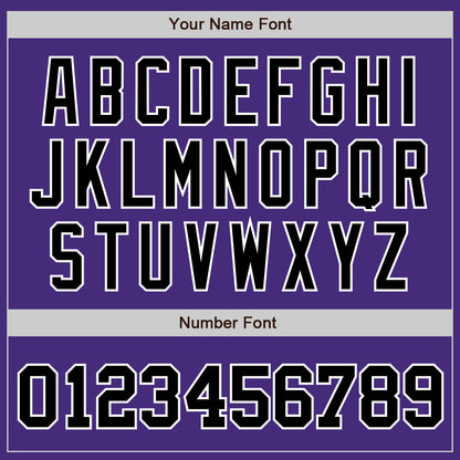 Custom Purple Black-White Authentic Baseball Jersey