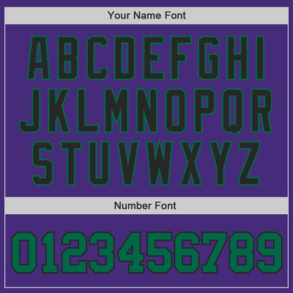 Custom Purple Kelly Green-Black Authentic Baseball Jersey