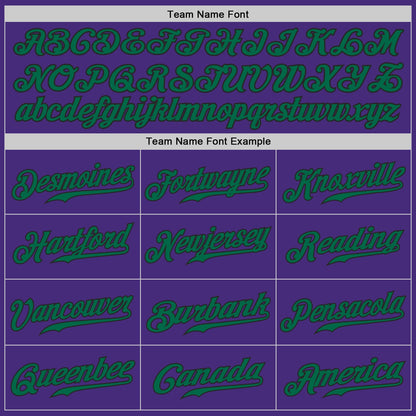 Custom Purple Kelly Green-Black Authentic Baseball Jersey