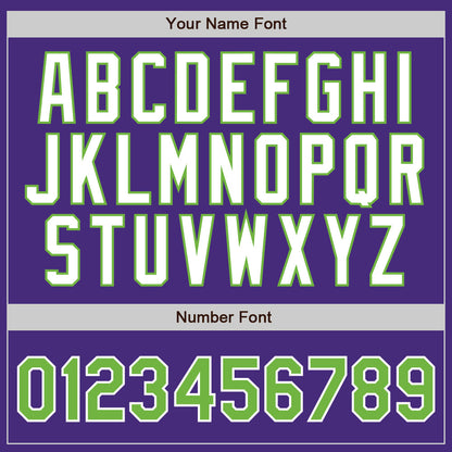 Custom Purple White Pinstripe Neon Green-White Authentic Baseball Jersey
