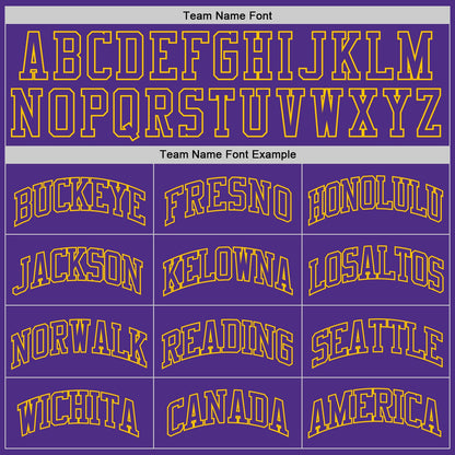 Custom Purple Purple-Gold Authentic Throwback Basketball Jersey