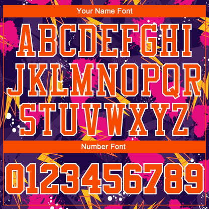 Custom Purple Orange-Gold Music Festival Round Neck Sublimation Basketball Suit Jersey