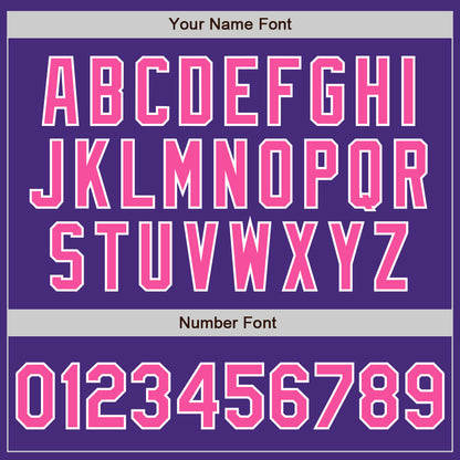 Custom Purple Pink-White Authentic Baseball Jersey