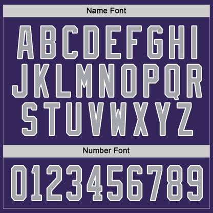 Custom Purple Gray-White Hockey Jersey