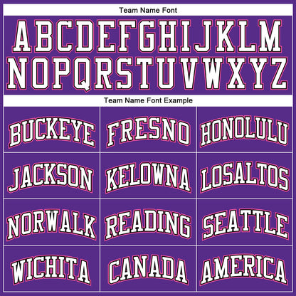 Custom Purple Pink-Black Authentic Throwback Basketball Jersey