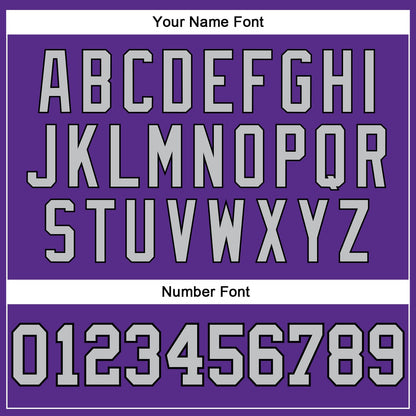 Custom Purple Gray-Black Authentic Throwback Basketball Jersey