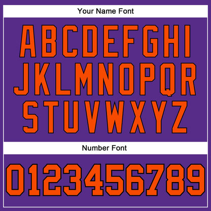Custom Purple Orange-Black Authentic Throwback Basketball Jersey
