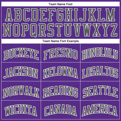 Custom Purple White Steel Gray-Black Authentic Throwback Basketball Jersey