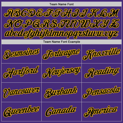 Custom Purple Black-Gold Authentic Throwback Basketball Jersey
