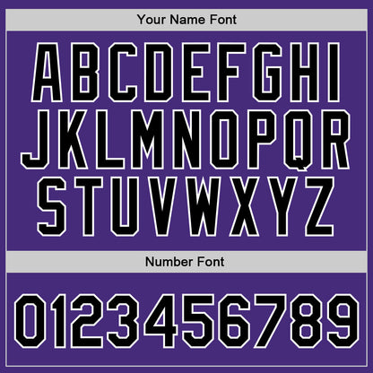 Custom Purple Black-White Authentic Throwback Basketball Jersey