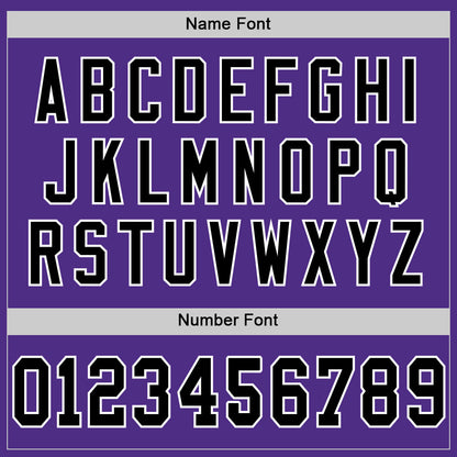 Custom Purple Black-White Mesh Authentic Throwback Football Jersey