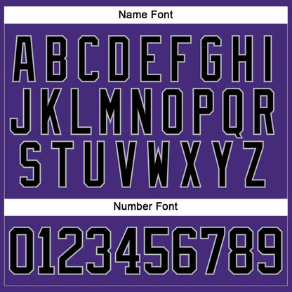 Custom Purple Black-Gray Hockey Lace Neck Jersey