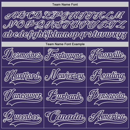 Custom Purple White Hockey Jersey