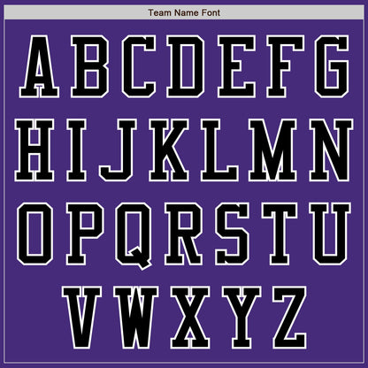 Custom Purple Black-White Authentic Baseball Jersey