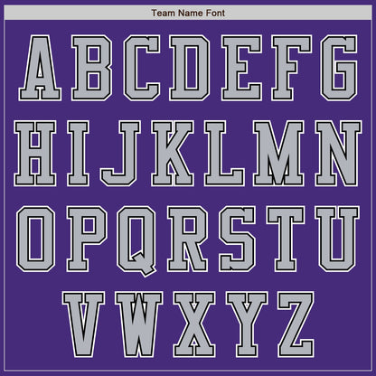 Custom Purple Black-Gray Authentic Baseball Jersey