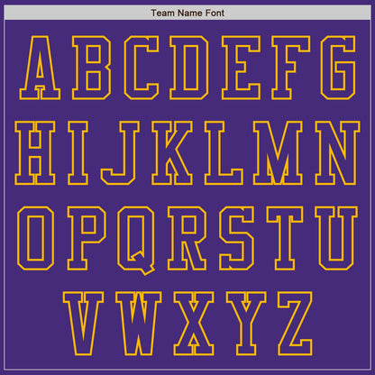 Custom Purple Gold Authentic Baseball Jersey