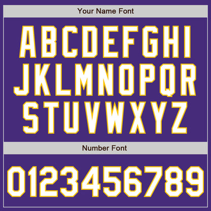 Custom Purple White-Yellow Authentic Baseball Jersey