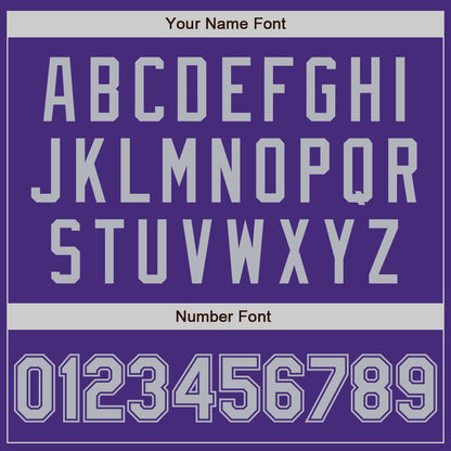 Custom Purple Gray Authentic Baseball Jersey